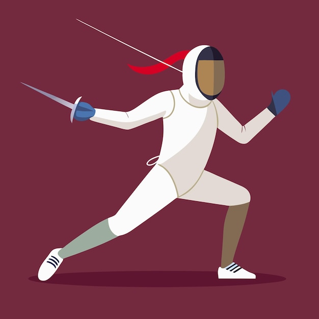 Vector fencer clip art vector illustration design