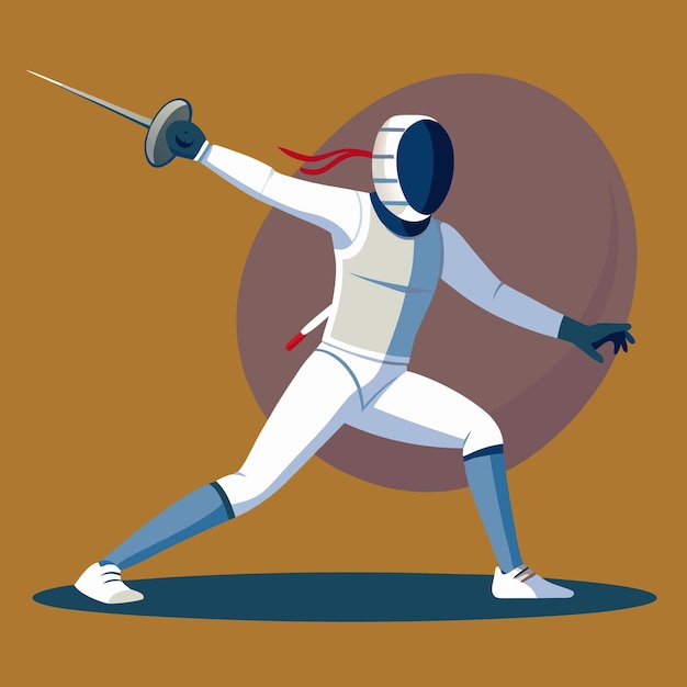 Vector fencer clip art vector illustration design