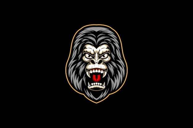 ferocious gorilla head esport logo