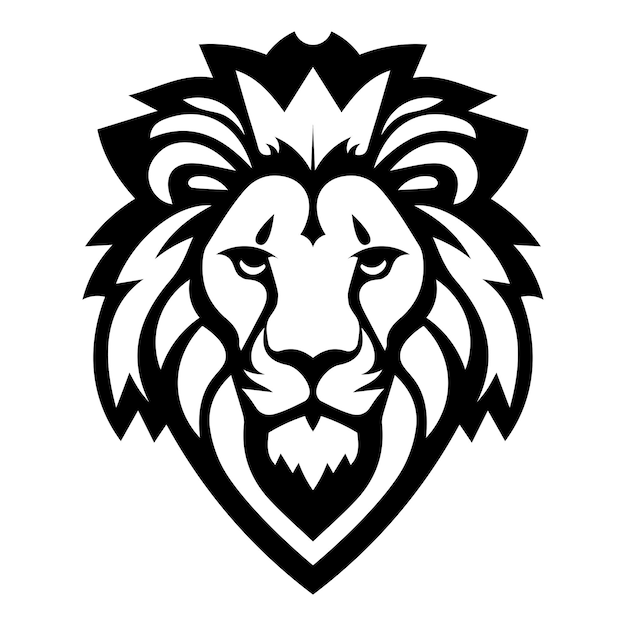 ferocious lion iconic logo vector illustration