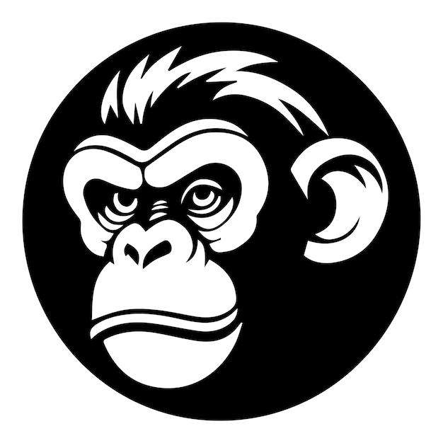 ferocious monkey iconic logo vector illustration