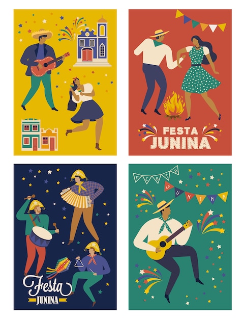 Festa Junina Brazil June Festival cards