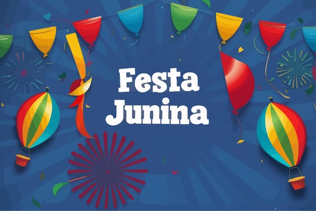 festa junina brazil usually made of colored paper illustration