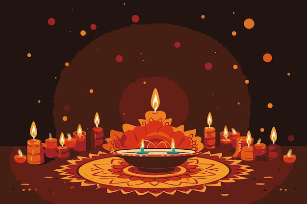 Festival of Light Diwali festival vector illustration