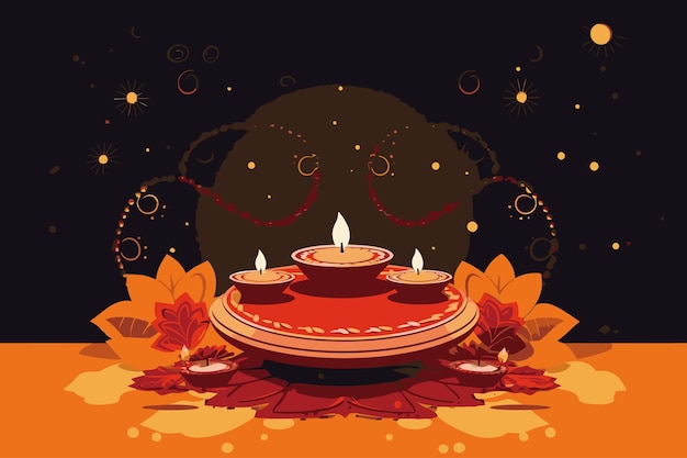 Festival of Light Diwali festival vector illustration