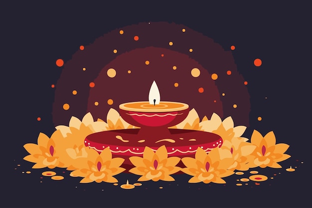 Festival of Light Diwali festival vector illustration