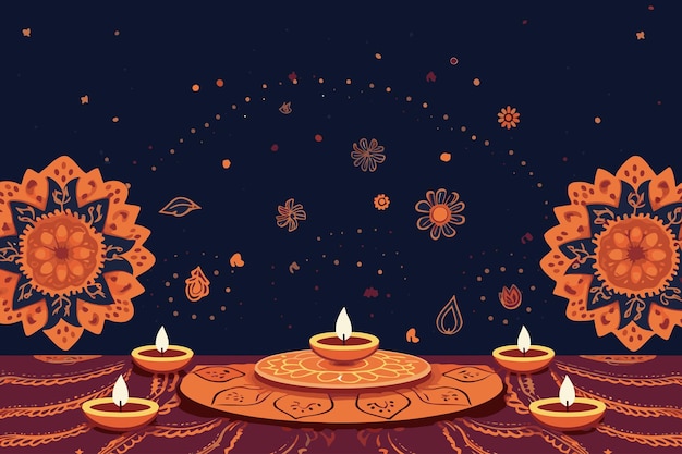 Festival of Light Diwali festival vector illustration