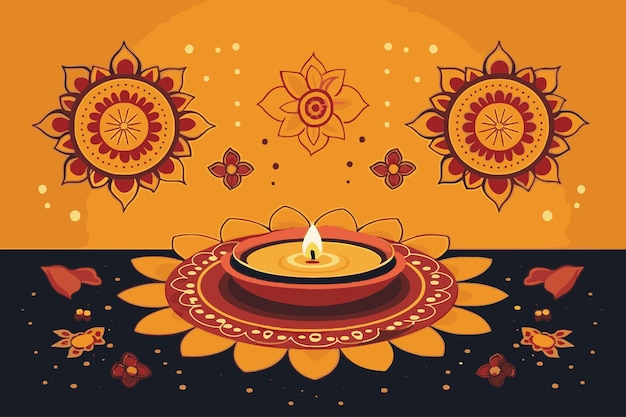 Vector festival of light diwali festival vector illustration