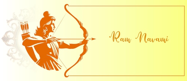 Vector festival of ram navami illustration poster template design background