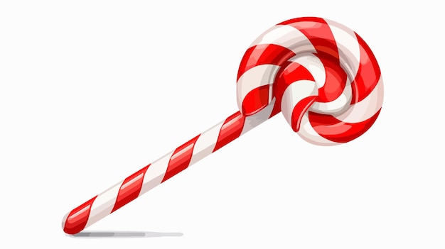 Vector festive christmas candy stick icon vector illustration