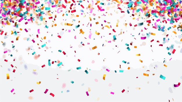 Festive Confetti Celebration Vector Isolated on White Background