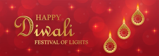 Festive Diwali and Deepawali card The indian festival of lights