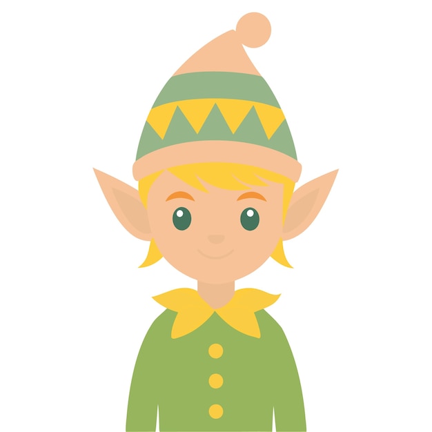 Vector festive elf character for christmas season