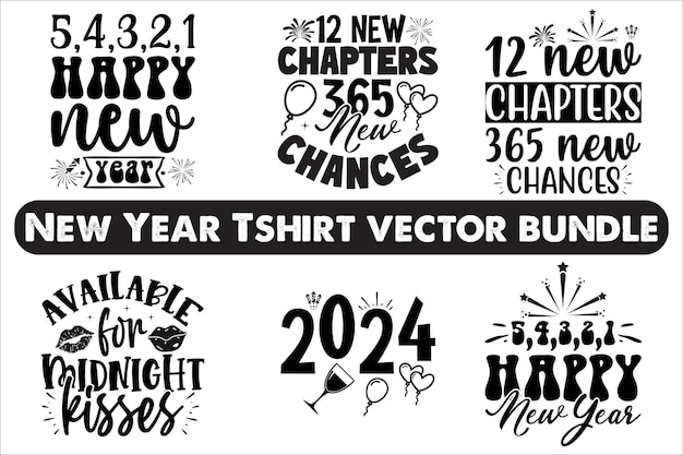 Festive Fashion Unique New Year Vector TShirts