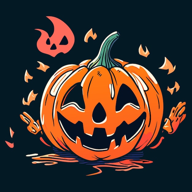 Festive Halloween Ghost Vector Art