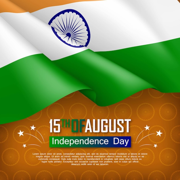 Festive illustration of independence day in India