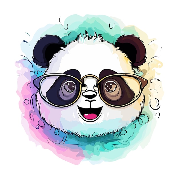 Festive Panda's Energetic Poses