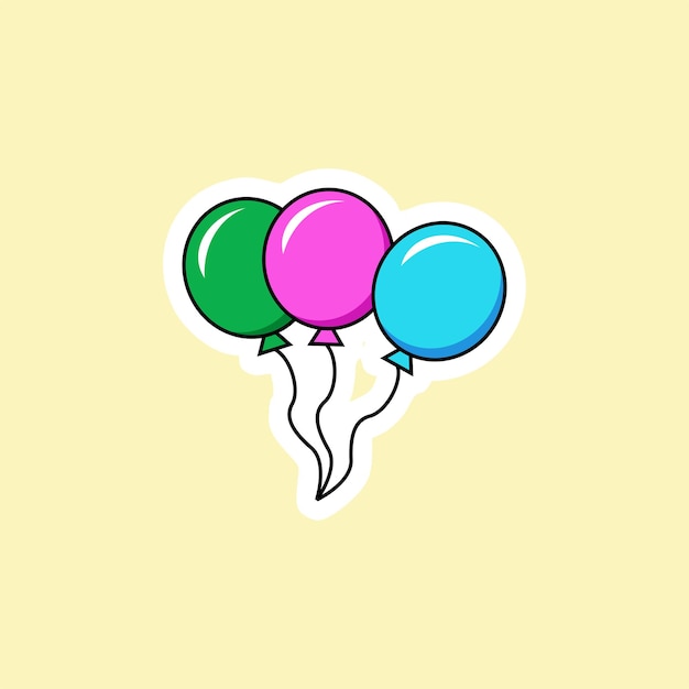 Vector festive party colorful balloons