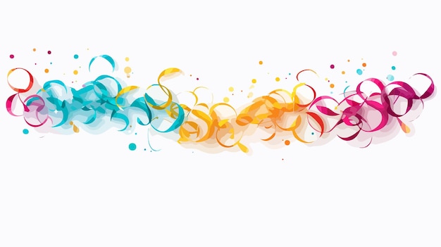 Festive Party Streamer Decoration Isolated Vector