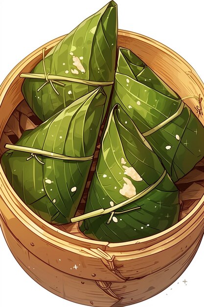 Festive zongzi rice dumplings for Dragon Boat Festival