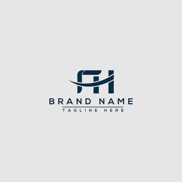 FH Logo Design Template Vector Graphic Branding Element