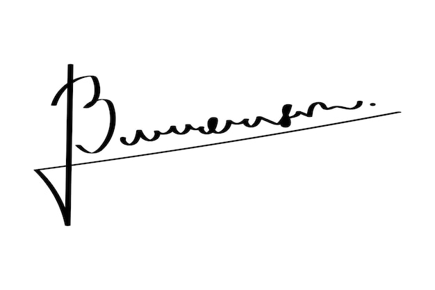 A fictitious handwritten signature Autographs with letter B