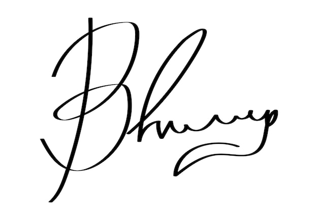 A fictitious handwritten signature Personal fictitious signature calligraphy lettering