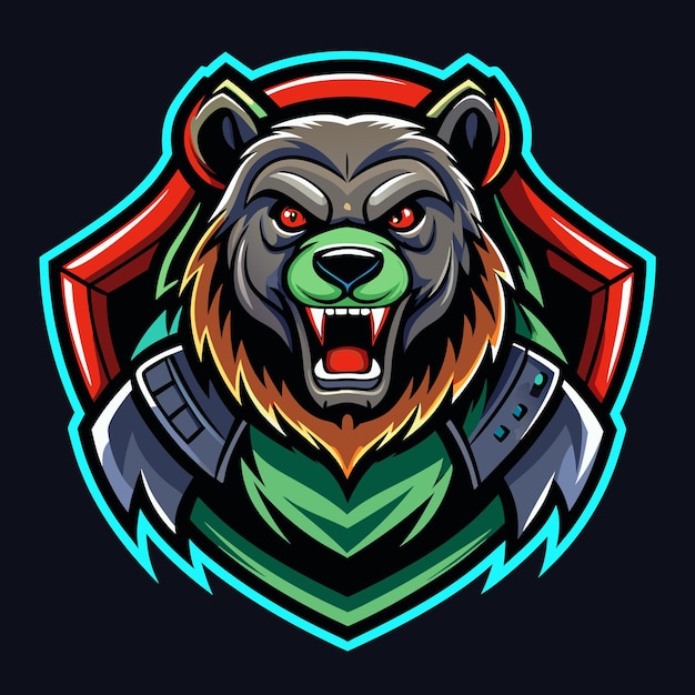 Fierce Bear Mascot Logo Design