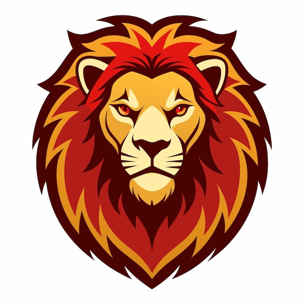 Fierce Lion Head Illustration