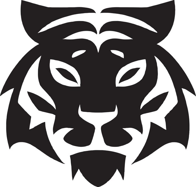 Vector fierce tiger logo design