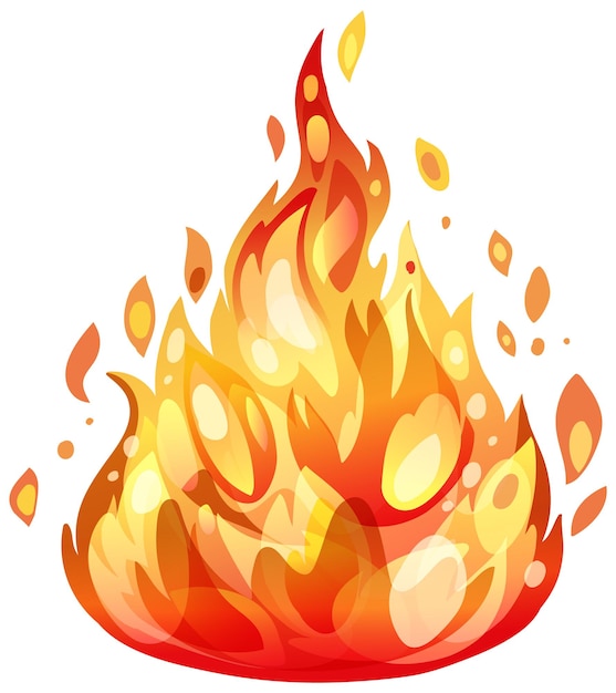 Fiery Blaze Vector Illustration