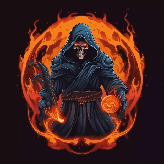 Fiery Cloak Skull