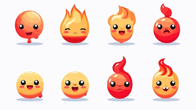 Fiery Emoji Flame and Red Fire Extinguisher Icon