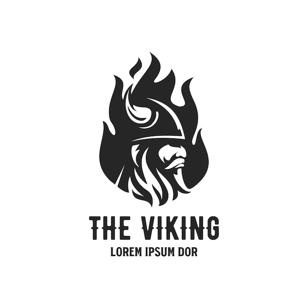 Fiery The Viking Logo Design