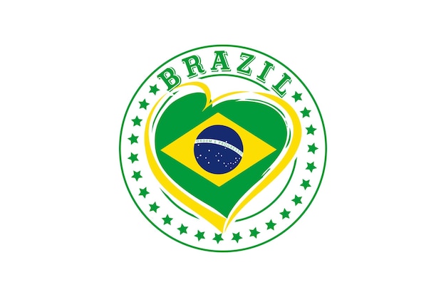 Fifa WorldCup 2022 Love brazil emblem-colored vector