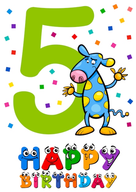 fifth birthday card