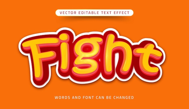 Fight 3d comic and cartoon style editable text effect