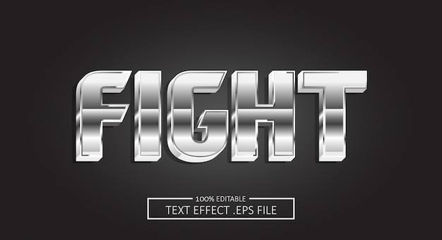 Fight Text Style Effect. Editable Font Style