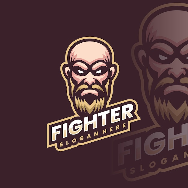 fighter e sport mascot design