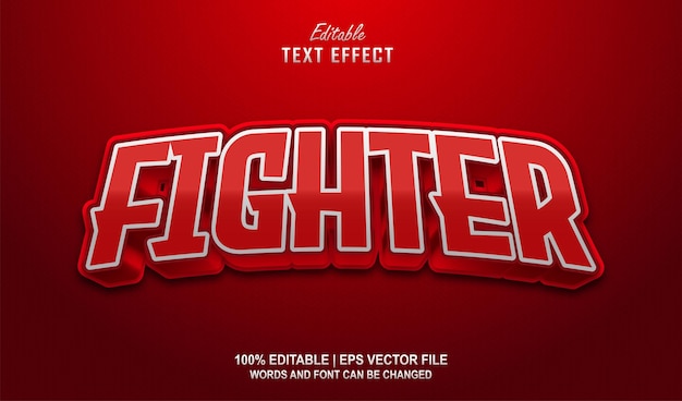 Fighter Editable Text Effect Style Esport