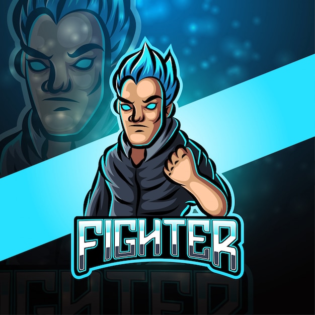 Fighter esport mascot logo design