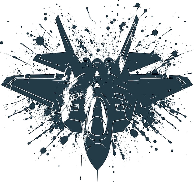 Vector fighter jet stencil vector abstract illustration