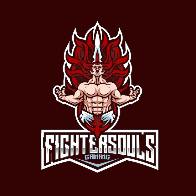 Fighter Souls Esport Logo Template