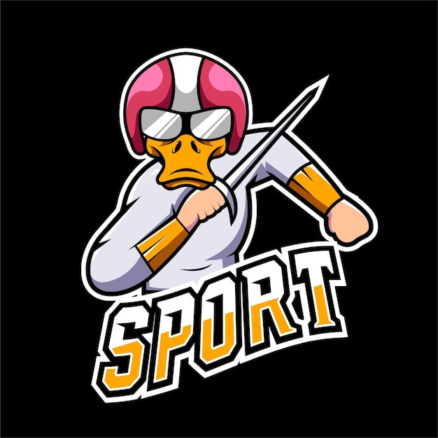 Fighter sport and esport gaming mascot logo