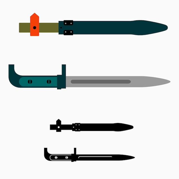 Vector fighting and utility bayonet knife