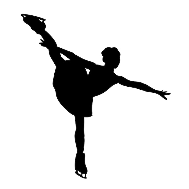 figure skating silhouette illustration