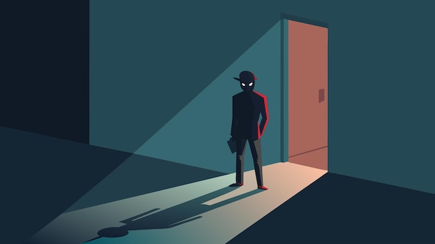 A figure stood in the corner casting a long shadow of suion over the room as he was suspected of