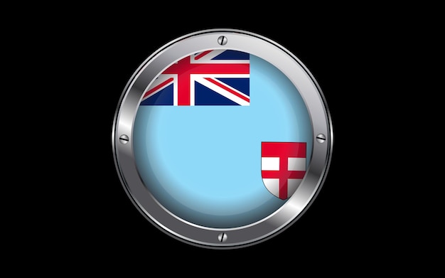 Fiji Flag in 3D Vector