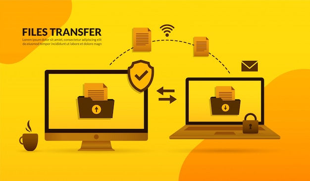 Files transfer between desktop and laptop