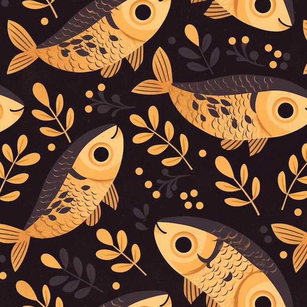 Vector filipino bangus patterns with milkfish motifs